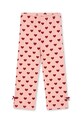 Konges Sløjd spodnie bawełniane dziecięce DREY SLIT PANTS GOTS wzorzyste różowy KS102568