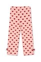 Konges Sløjd pantaloni de bumbac pentru copii DREY SLIT PANTS GOTS KS102568 roz SS25