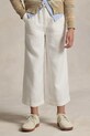 Dětské plátěné kalhoty Polo Ralph Lauren bílá 313901828001