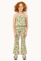Детски панталон Tinycottons FLOWERS RIB PANT SS25.043 бежов