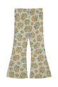 Девочка Детские брюки Tinycottons FLOWERS RIB PANT SS25.043 бежевый