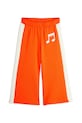 Παιδικό βαμβακερό παντελόνι Mini Rodini Note απλικέ πορτοκαλί 2523011142