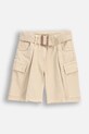 Coccodrillo pantaloni scurți din bumbac bumbac bej WC5119501NGJ