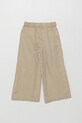 United Colors of Benetton spodnie lniane dziecięce 43WBCF01W.G.Seasonal beżowy SS25