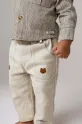 Donsje pantaloni din bumbac pentru bebeluși Kassim Trousers Bear bumbac bej 4096301.68.92