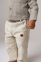 Дитячі бавовняні штанці Donsje Kassim Trousers Bear бавовна бежевий 4096301.68.92