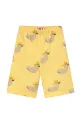 Tinycottons spodnie bawełniane niemowlęce DUCKS BABY PANT nadruk żółty SS25.014