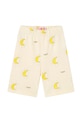 Бебешки памучен панталон Tinycottons MIDNIGHT SUN BABY PANT надпис жълт SS25.024