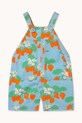Tinycottons ogrodniczki niemowlęce BABY STRAWBERRIES DUNGAREE SS25.220 niebieski SS25