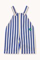 Dětské lacláče Tinycottons STRIPED DUNGAREE látka modrá SS25.228