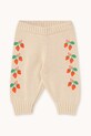 Tinycottons pantaloni de trening din bumbac pentru bebeluși STRAWBERRIES BABY KNITTED PANT SS25.303 bej SS25