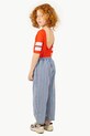 Tinycottons pantaloni de bumbac pentru copii STRIPES MULTICOLOR PANT SS25.238 albastru