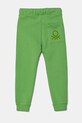 United Colors of Benetton pantaloni de trening din bumbac pentru copii 3J68CF058.G.Season.PPYA verde SS25