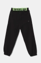 United Colors of Benetton pantaloni de trening din bumbac pentru copii 3J68CF05W.G.Seasonal negru SS25