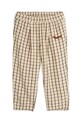 Otroške hlače Mini Rodini Gingham 2523016113 bež SS25