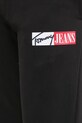 Tommy Jeans pantaloni de trening din bumbac negru DM0DM20277