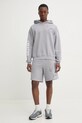Hugo Blue pantaloni scurți din bumbac 50530442 gri SS25
