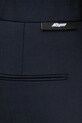 MSGM pantaloni de bumbac 3840MP15.257127 bleumarin