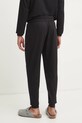 BOSS spodnie bawełniane lounge 50535813 czarny SS25