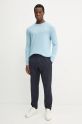 Tommy Hilfiger pantaloni de lana MW0MW36732 bleumarin SS25