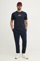 Βαμβακερό παντελόνι Tommy Hilfiger MW0MW37477 σκούρο μπλε SS25