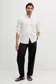 Штани з домішкою льону Armani Exchange XM000655.AF13180 чорний SS25