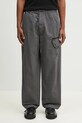 C.P. Company pantaloni de bumbac drept gri 18CMPA094A006475G