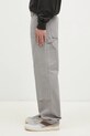 Bavlněné kalhoty Carhartt WIP Double Knee Pant I031501.2LR02 šedá SS25
