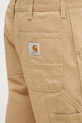 Carhartt WIP pantaloni de bumbac Double Knee Pant maro I031501.700