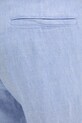 United Colors of Benetton pantaloni in lino blu 43B3UF03X