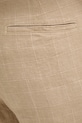 United Colors of Benetton spodnie lniane beżowy 43B3UF03X