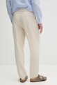 Odzież United Colors of Benetton spodnie lniane 4AGH55HW8 beżowy