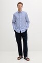 Ľanové nohavice United Colors of Benetton 4AGH55HW8 tmavomodrá SS25