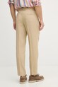 Oblečení United Colors of Benetton kalhoty pánské lněné 4AGH55HW8 béžová