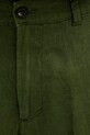 United Colors of Benetton kalhoty pánské lněné zelená 4AGH55HW8