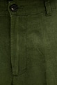 United Colors of Benetton kalhoty pánské lněné zelená 4AGH55HW8