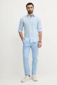 Kalhoty Pepe Jeans SLIM CHINO POPLIN PM211873 modrá SS25