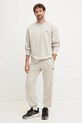 Bavlněné tepláky adidas x Mercedes JW3083 béžová SS25
