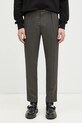 Paul Smith pantaloni de lână chinos verde M1R.056Z.P02569