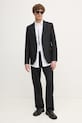 Hlače s primesjo volne ZADIG&VOLTAIRE WMPA00198.19W.001 črna SS25