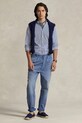 Bavlněné kalhoty Polo Ralph Lauren Pant jednoduchý modrá 710923848