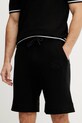 BOSS Green pantaloni scurti tricotaj negru 50537163