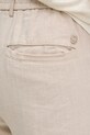 BOSS pantaloni din in bej 50540480