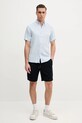 Bombažne kratke hlače BOSS 50538636 mornarsko modra SS25