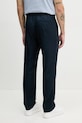 Oblečení Kalhoty s příměsí lnu Calvin Klein K10K114403 námořnická modř