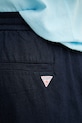 Guess pantaloni in lino blu navy F5GB02.WH4J0