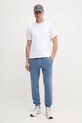 Calvin Klein Jeans pantaloni de trening din bumbac J30J327252 albastru SS25