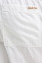 Штани з домішкою льону Calvin Klein Jeans J30J327288 білий