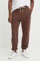 Puma pantaloni de trening din bumbac maro 630295