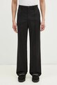 Helmut Lang spodnie wełniane Relaxed Trouser.Suit tkanina czarny O09HM205